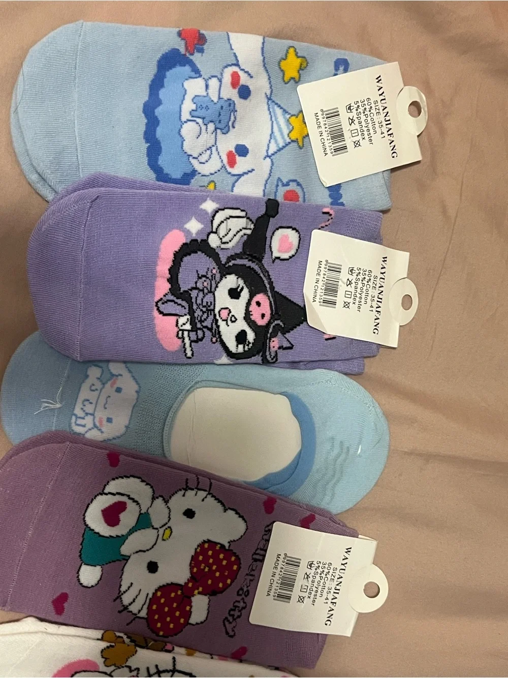 Hello Kitty & Sanrio Character Socks - One Size
